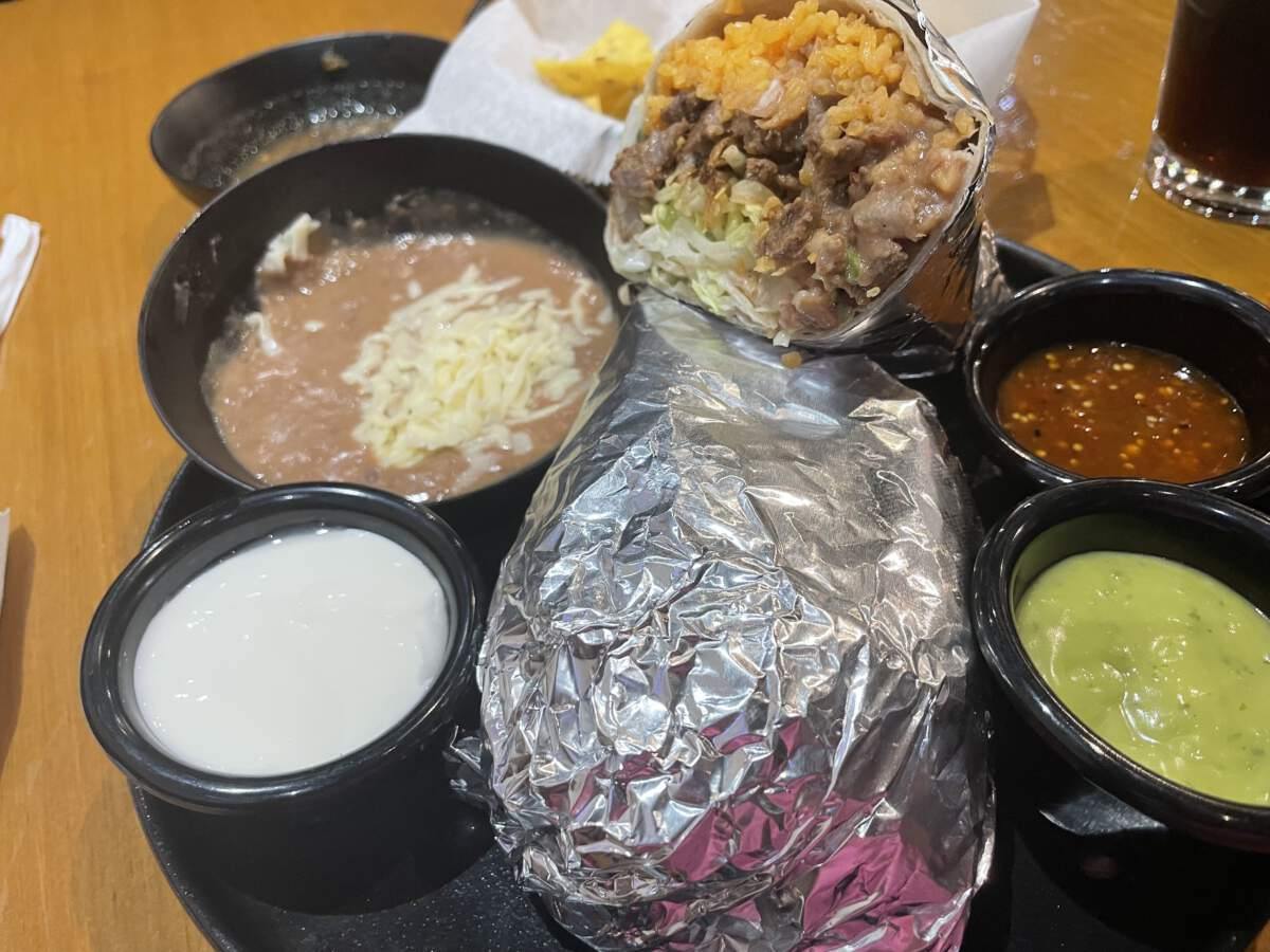 Burrito plate